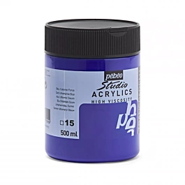 Acrylverf High Viscosity Primary Blue Opaque Pebeo 500ml