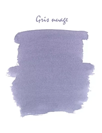 Metal box with 6 J.Herbin nuage gray ink cartridges 38mm
