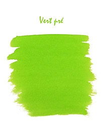 Metal box with 6 J.Herbin Green ink cartridges 38mm