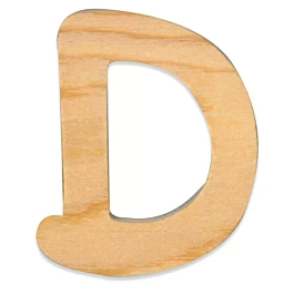 SUPER OFERTA **60%** Letra D en Madera sin Barnizar Stamperia