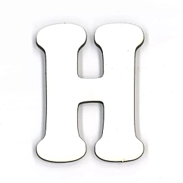 Dayka White MDF Letter H