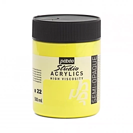 Acrylverf Studio Hoge Viscositeit Citroengeel Pebeo 500ml