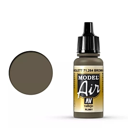 Tinta para pintura de modelos 264 Braunviolett Model Air Vallejo 17ml
