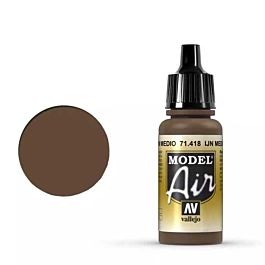 Pintura de modelo 418 Castanho médio Ar de modelo Vallejo 17ml