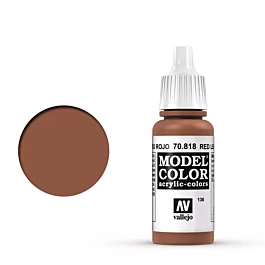 Modeling paint 818 red leather Model Color Vallejo 17ml