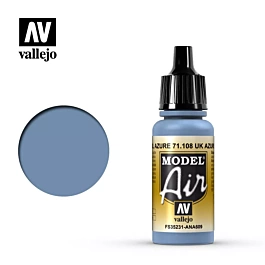Pintura de modelos 108 Azul Azure Azul Modelo Ar Vallejo 17ml