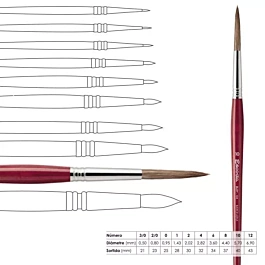 Escoda Long natural brush Ox ear round 6421 0