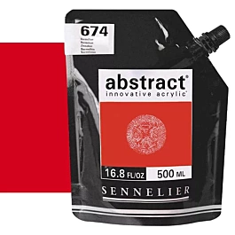 Abstract vermilion acrylic paint nº674 Sennelier 500ml