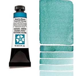 Daniel Smith Extra-Fine Watercolour, Sleeping Beauty Turquoise (Genuine), S.5 tube, 15ml