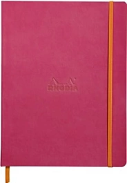 Libreta Flexible Encolado Lateral Líneas Frambuesa Rhodia B5