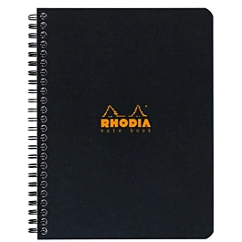 Rhodia A5 Black Grid Spiral Notebook
