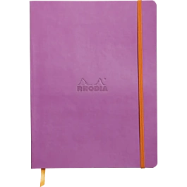 Libreta Flexible Encolado Lateral Líneas Lila Rhodia B5