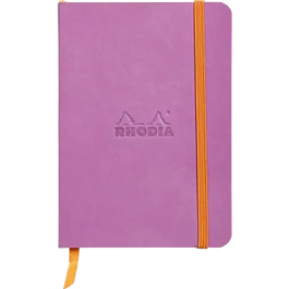 Libreta Flexible Encolado Lateral Líneas Lila Rhodia A6
