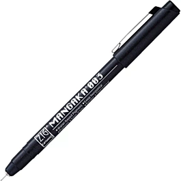 Kuretake Gekalibreerde Marker Zwart Cartoonist Mangaka Zig 003
