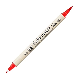 Fabricolor dubbele textielstift 20 Rood