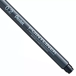 Pentel Pointliner Caneta Marcadora Preta Calibrada 0,2mm
