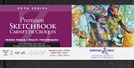 Carnet de croquis Zeta Multitechnic 270 g/m² Noir Stillman & Birn 23x15cm