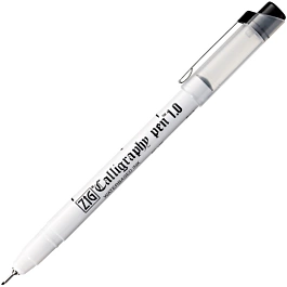 Kuretake Calligraphy Zig 1mm black bevelled tip felt tip pen