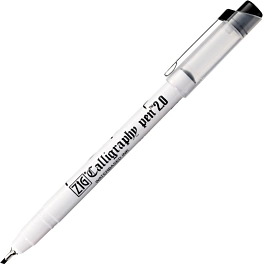 Kuretake Calligraphy Zig 2mm black bevelled tip felt tip pen