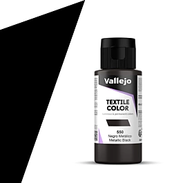 Textielverf 550 Zwart Metaal Textielverf Vallejo 60ml