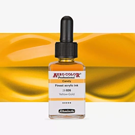 Acrylinkt 026 Yellow Gold Candy Aerocolor Professional Schmincke 28ml