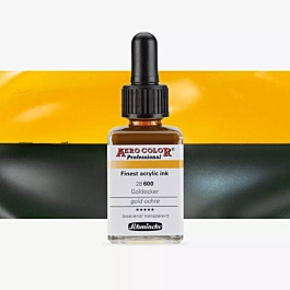 Acrylinkt 600 Golden Ochre Candy Aerocolor Professional Schmincke 28ml