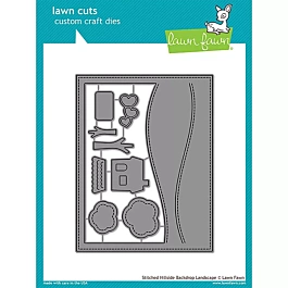 Lawn Fawn Stitched Hillside Backdrop Landscape die, compatible with Sizzix