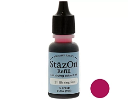 Refill for Ink Pad StazOn 21 Blazing Red