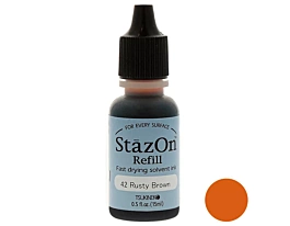 Refill for StazOn Ink Pad 42 Rusty Brown