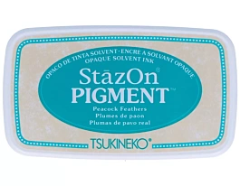 Tampon Ink Pad StazOn Pigment 062 Plumas de pavo real