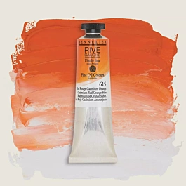 Cadmium red orange oil paint tube noun 615 Rive Gauche Sennelier 40ml