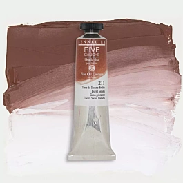 Burnt sienna oil paint tube 211 Rive Gauche Sennelier 40ml