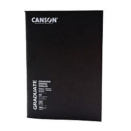 Canson Bloc A6 Couverture Souple Graduate Croquis Noir