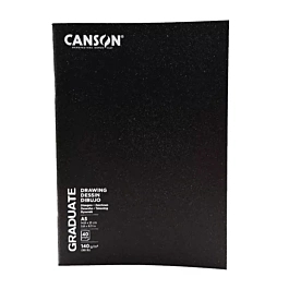 Canson Bloc A5 Couverture Souple Graduate Croquis Noir