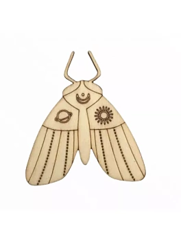 Silueta Madera Bichito Mystic Fridita 10cm