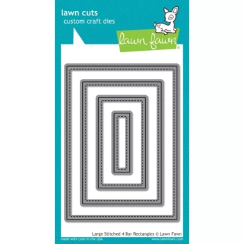 Lawn Fawn Stanzschablonen - Large Stitched 4 Bar Rectangles