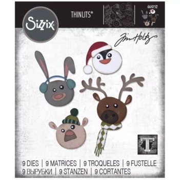 Troquel Thinlits Papercut Christmas #1 Colorize para Sizzix de Tim Holtz 664744