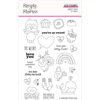 Simple Stories Sweet Talk Transparante Stempelset