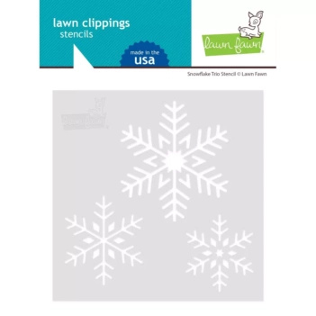 Plantilla de Stencil Snowflake Trio Lawn Fawn 15x15cm