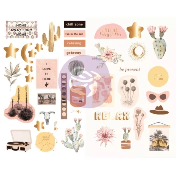 Prima Marketing Golden Desert Chipboard Stickers

