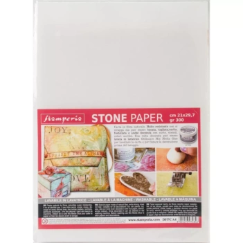 Papier pierre lavable blanc Stamperia 21x29