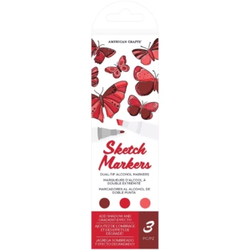 Set de 3 Rotuladores de Alcohol Sketch Markers Cherry American Crafts