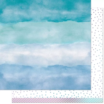 Aquarel Wensen Rainbow Blue Lawn Fawn Papier 30x30cm