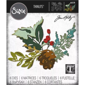 Sizzix Tim Holtz Die Thinlits Holiday Brushstroke #2 665578