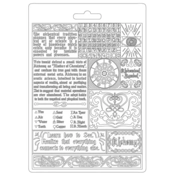 Molde Flexible Writings Alchemy Stamperia 15x21cm