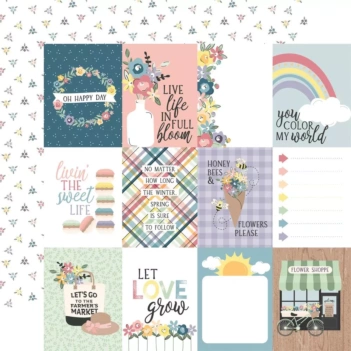 Echo Park New Day Paper 3x4" Journaling-kaarten 30x30cm