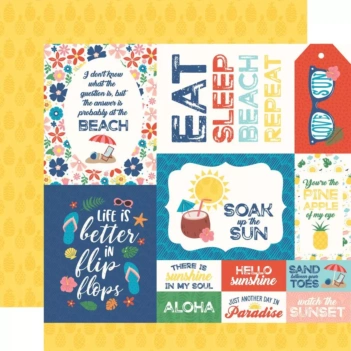 Papel Multi Journaling Cards Endless Summer Echo Park 30x30cm