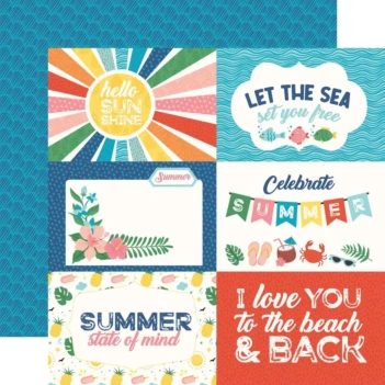 Papel 6"X4" Journaling Cards Endless Summer Echo Park 30x30cm