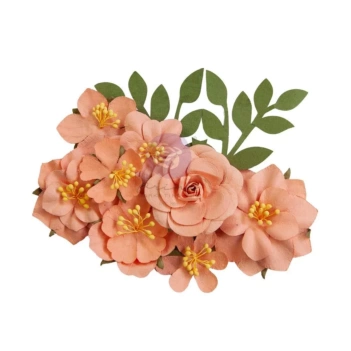 Prima Painted Floral Flower Paper Orange Blossom