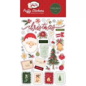 Carta Bella Letters to Santa Puffy Stickers 